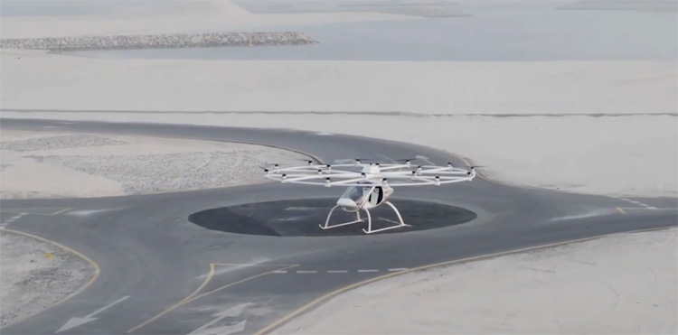 Volocopter taxidrone getest in Dubai