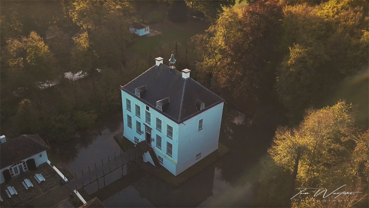 Het witte kasteel in Loon op Zand gefilmd met DJI Mavic Pro